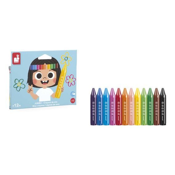 Janod Colorino Tříhranné voskovky 12 barev