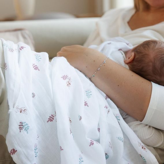 BabyOno Bambusové pleny 3ks RŮŽOVÁ Kytičky