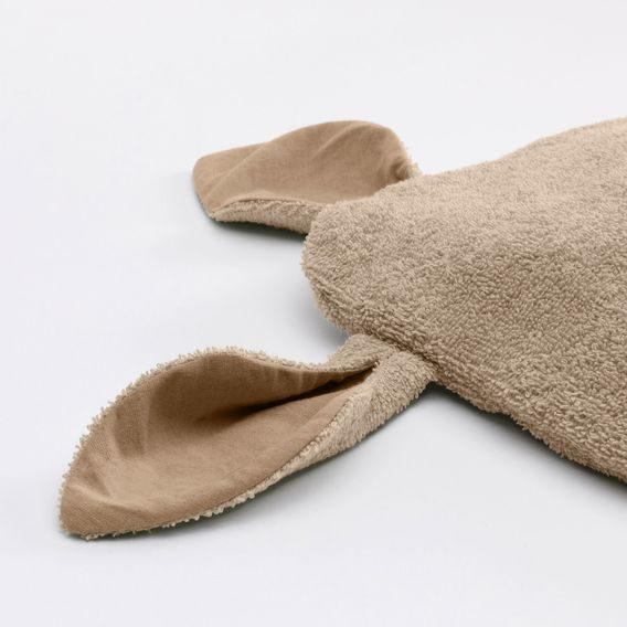 BIBS Kangaroo Osuška s kapucí BIO bavlna VANILLA