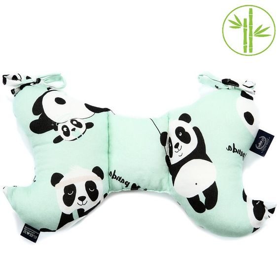 La Millou Bambusový stabilizační polštářek Angel´s Wings Bamboo - I LOVE PANDA MINT by Marta Ž. T.