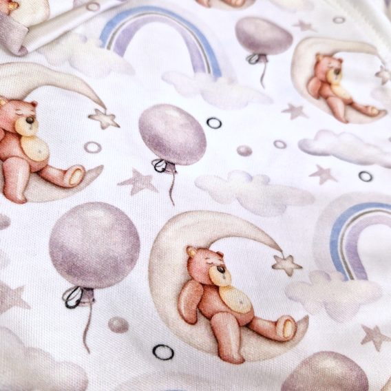 Le Bebe Soupravička (4ks) s dupačkami - Méďa na měsíci