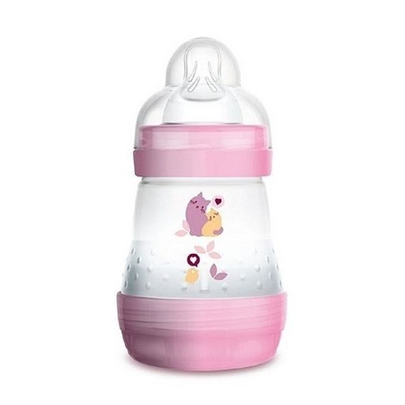 MAM Láhev samosterilizační Anti-Colic 160ml, 0m+ - RŮŽOVÁ