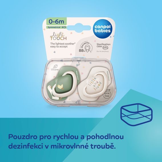 Canpol babies Dudlík 6-18m silikon symetrický 2ks GOOSE