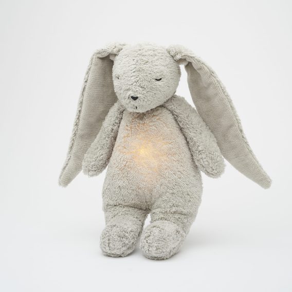 MOONIE Usínáček zajíček 2.0 Organic GREY NATUR