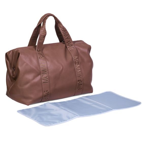 Childhome Přebalovací taška Mommy Bag Signature Vegan Leather Dark Brown