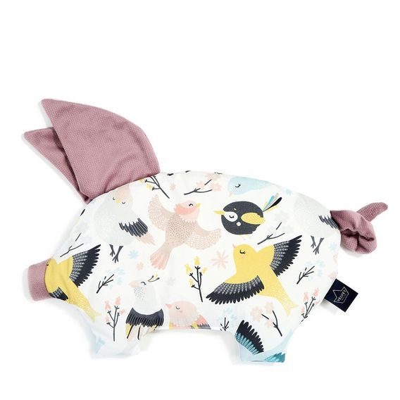 La Millou Luxusní polštářek Sleepy Pig Velvet-Cotton, CUTE BIRDS - LAVENDER