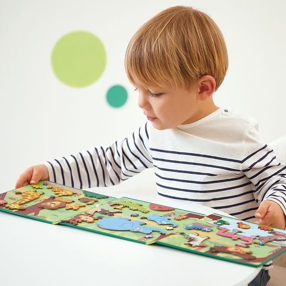 Janod Magnetická kniha Magnetistories AFRICKÁ ZVÍŘÁTKA