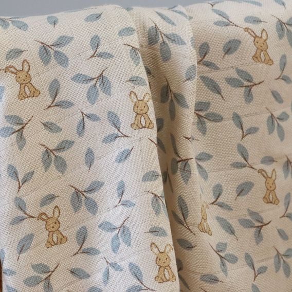 NUUROO Bambusová mušelínová zavinovací plena / osuška Bunny Leaf