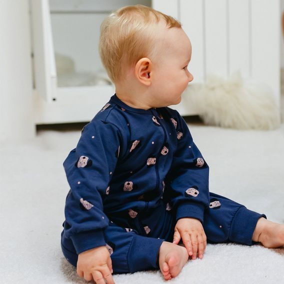 Eevi Overal bez ťapek na zip Puppy Playtime TMAVĚ MODRÁ