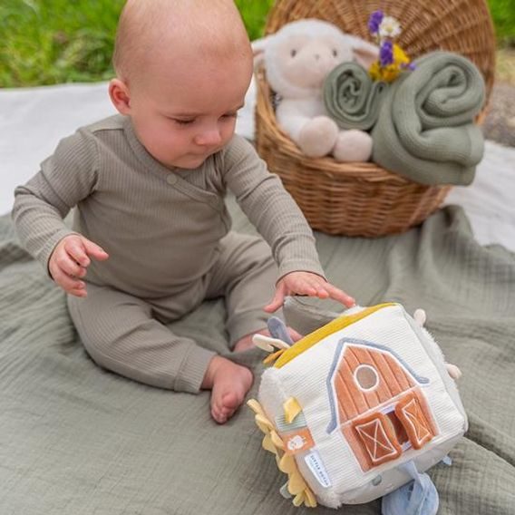 Little Dutch Plyšová kostka s aktivitami Farma