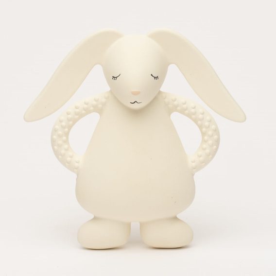 MOONIE Kousátko přírodní kaučuk Zajíček CREAM