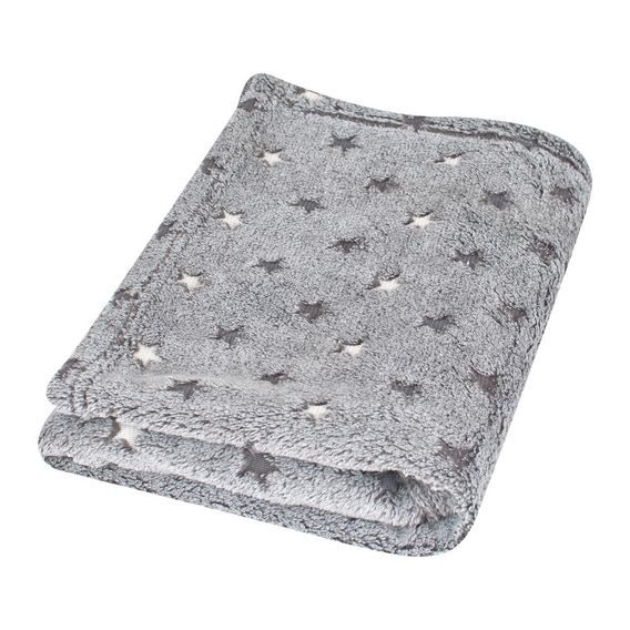 BabyMatex Dětská deka Milly (75x100) HVĚZDIČKY TMAVĚ ŠEDÁ