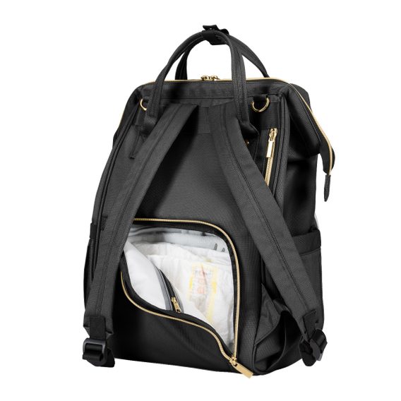 KikkaBoo Přebalovací batoh Siena Black & Gold