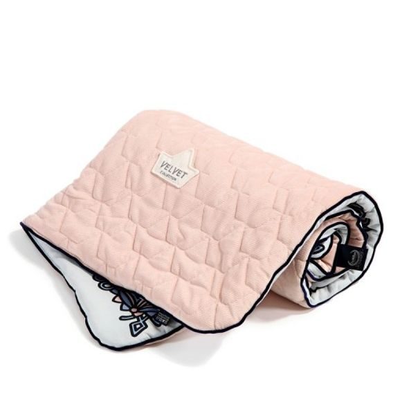 La Millou Luxusní dětská deka Velvet-Cotton s výplní vel.M, NEW FOLK PASTEL TOUCH - POWDER PINK