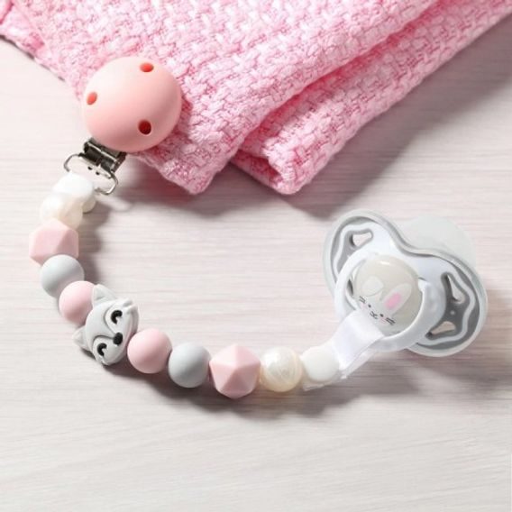 BabyOno Klip na dudlík Natural Nursing RŮŽOVÝ