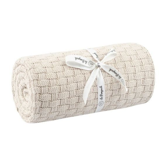 Le Pampuch Pletená dětská deka 100%Cotton "Bricks" BEIGE
