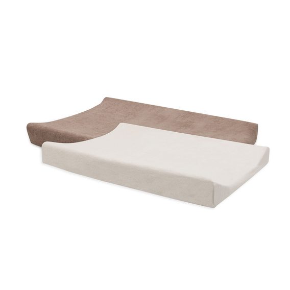 Jollein Potah na přebalovací podložku 2ks froté 50x70 Milky Coffee/Ivory