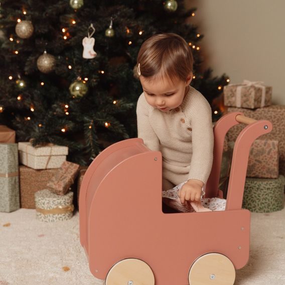 Little Dutch Kočárek pro panenky s panenkou Květiny a motýli