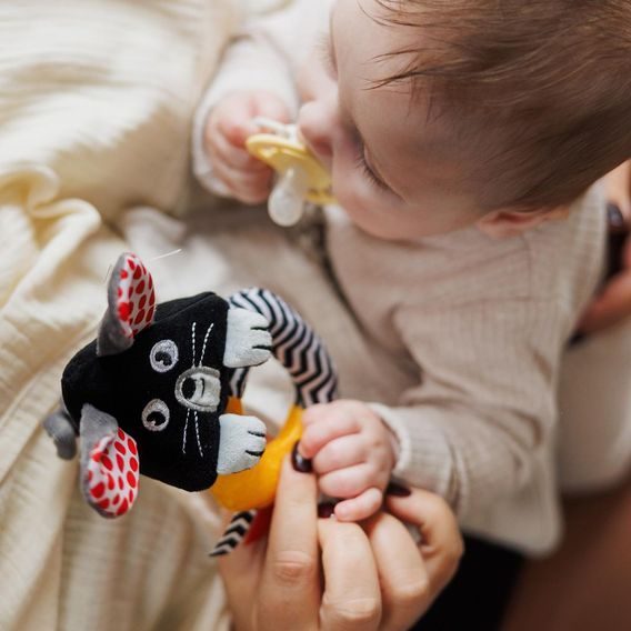 BabyOno Kontrastní chrastítko MYŠKA