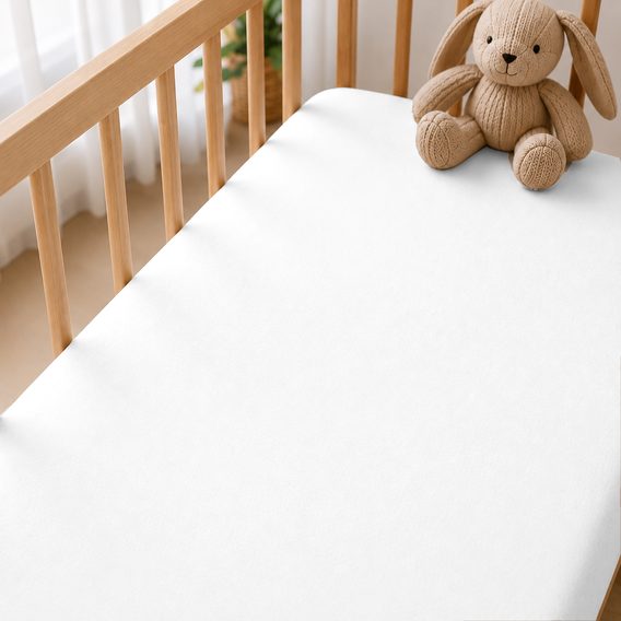 Pro Mrňousky Prostěradlo do postýlky jersey 120x60 cm BÍLÉ
