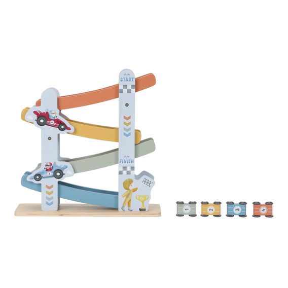 Little Dutch Závodní dráha s autíčky dřevěná Blue