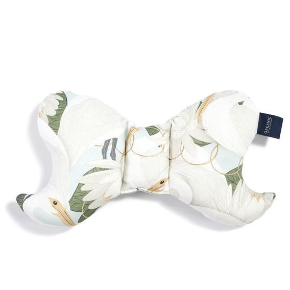 La Millou Stabilizační polštářek Organic Jersey - HERON IN CREAM LOTUS & SMOKE MINT