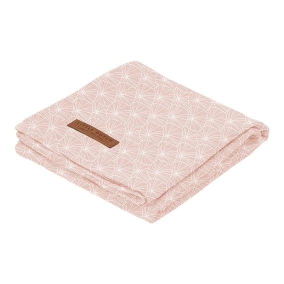 Little Dutch Osuška swaddle (120x120) - LILY LEAVES PINK