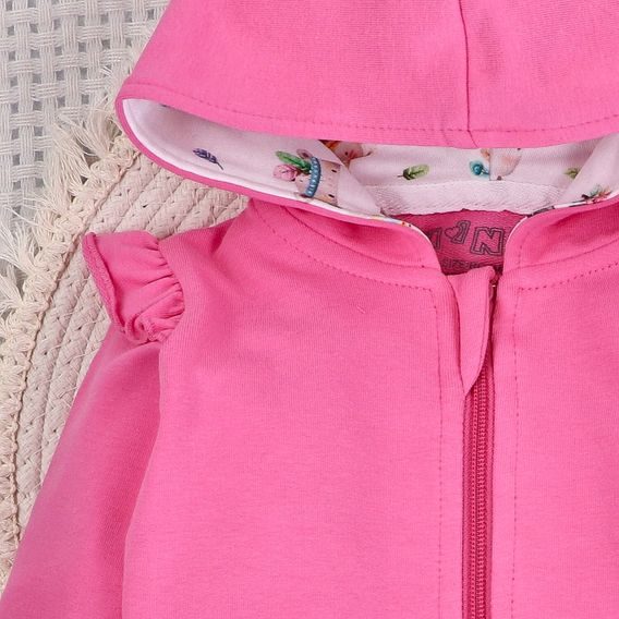 NINI Mikina s kapucí Zebra RŮŽOVÁ