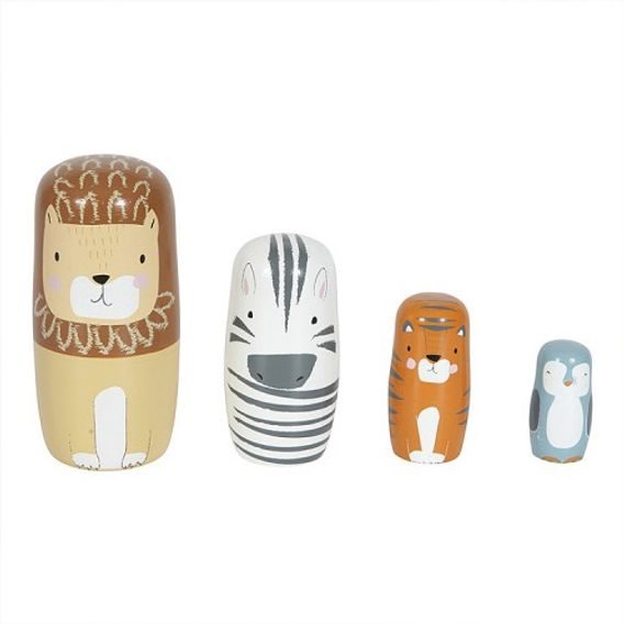 Little Dutch Dřevěné bábušky zvířátka ZOO