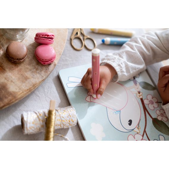 Little Dutch Omalovánky s pastelkami Rosa Zahrada