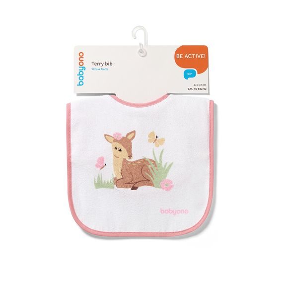 BabyOno Bryndák froté 6m+ RŮŽOVÝ