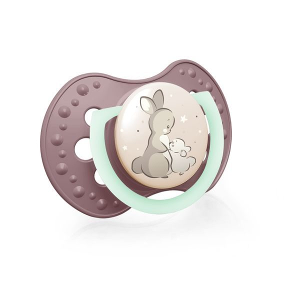 LOVI Dudlík 3-6m silikon dynamický Night&Day 2ks GIRL