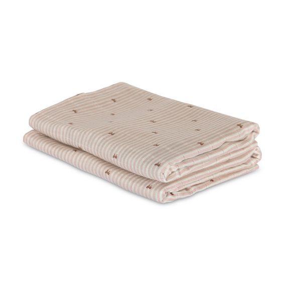 NUUROO Josefine Bambusové mušelínové pleny 2 ks Stripe Bow