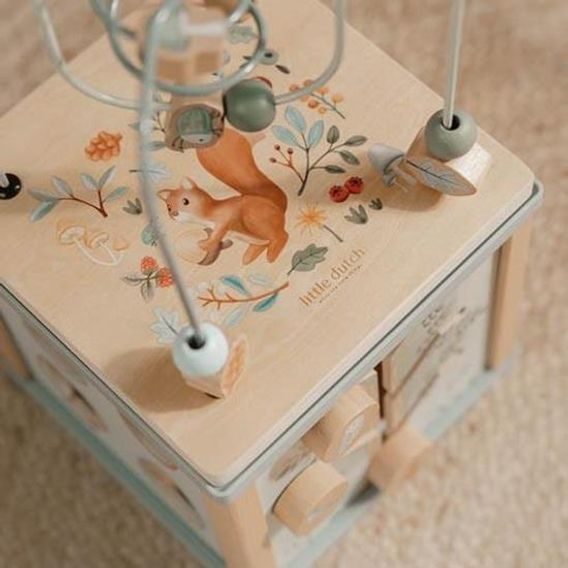 Little Dutch Kostka s aktivitami dřevěná Forest Friends