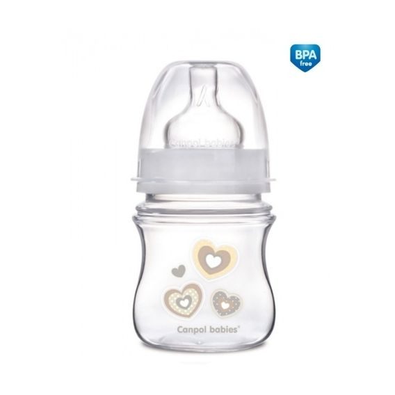 Canpol babies Láhev se širokým hrdlem Newborn 120ml BÉŽOVÁ