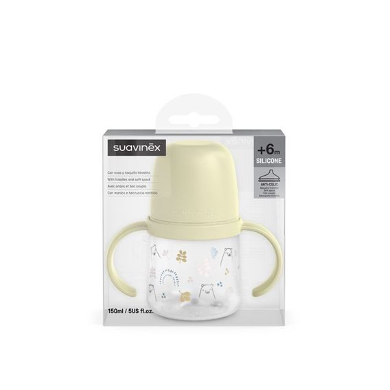 Suavinex BEAR 1.láhev s oušky 150ml ZELENÁ