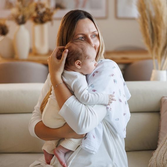 BabyOno Bambusové pleny 3ks RŮŽOVÁ Kytičky