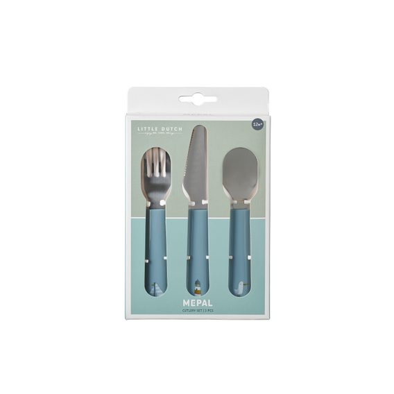 Little Dutch Dětský příbor 3ks Námořnický záliv