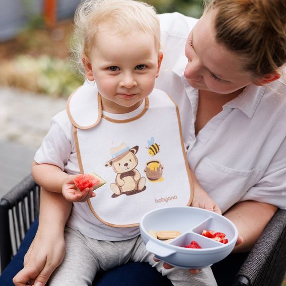 BabyOno Bryndák froté 6m+ BÉŽOVÝ
