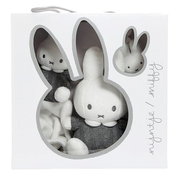 Tiamo Dárkový set zajíček MIFFY KNITTED - GREY