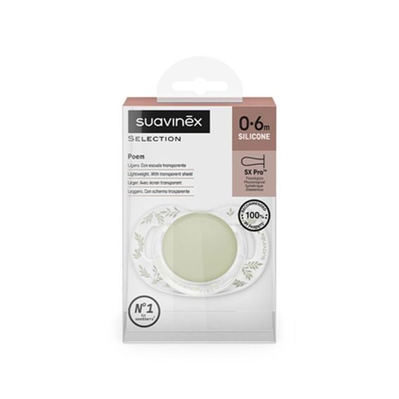 Suavinex Poetry dudlík fyziologický SX Pro 0-6m ZELENÝ