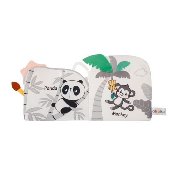 Akuku Kontrastní senzorická knížka ZOO