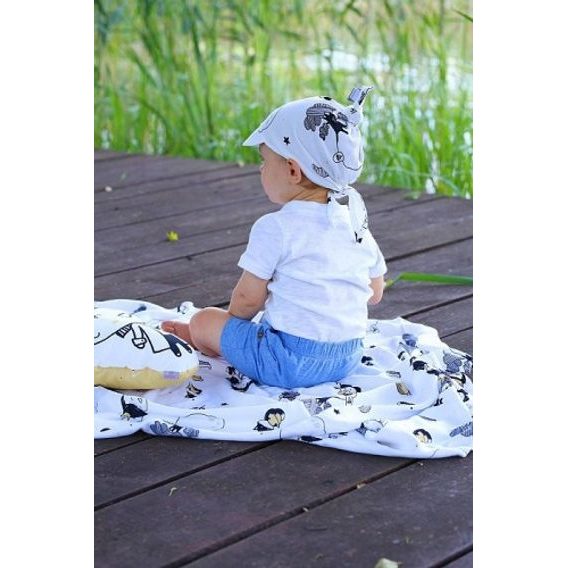 Makaszka Bambusový šátek s kšiltem ORNITHOLOGY