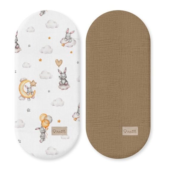 Albero Mio Prostěradlo do kočárku 2ks (W420) BUNNY