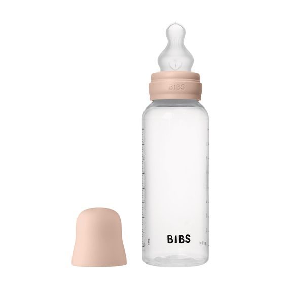 BIBS Kojenecká láhev antikoliková silikon 270ml BLUSH