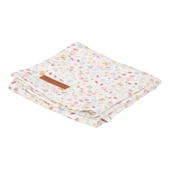 Little Dutch Osuška swaddle (120x120) Květiny a motýli