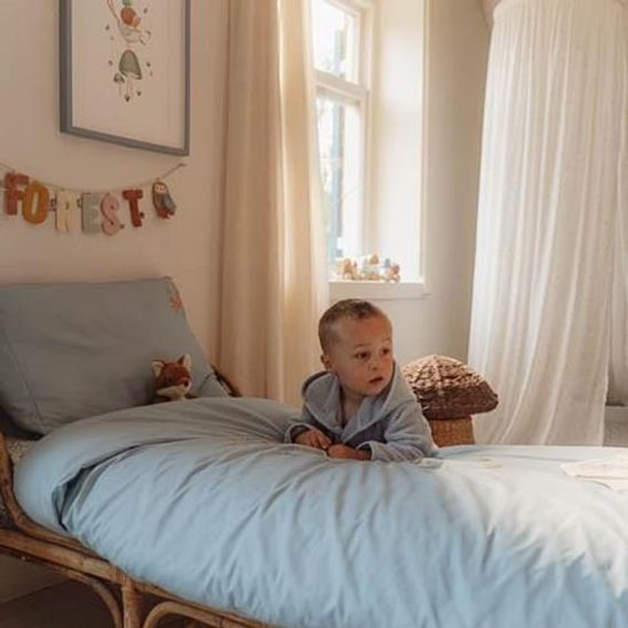 Little Dutch Povlečení organic Forest Friends Blue (100x140/60x40)