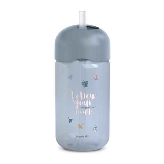 Suavinex Bear láhev s brčkem 340ml MODRÁ