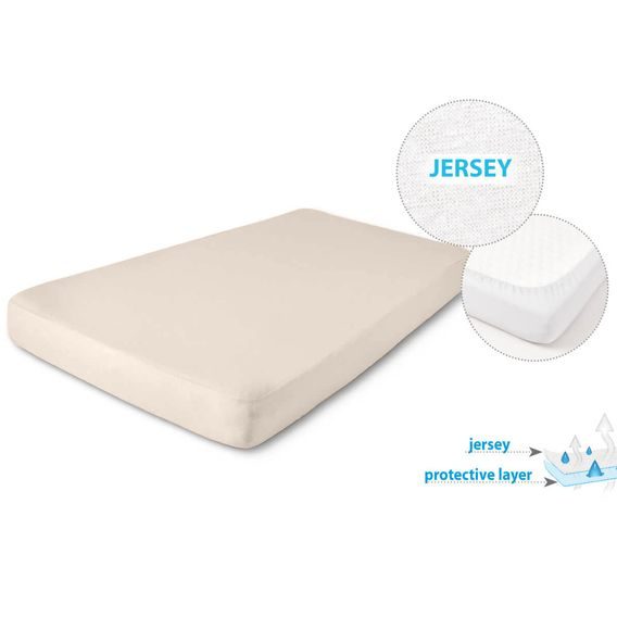 BabyMatex Nepromokavé jersey prostěradlo 140x70cm BÉŽOVÉ