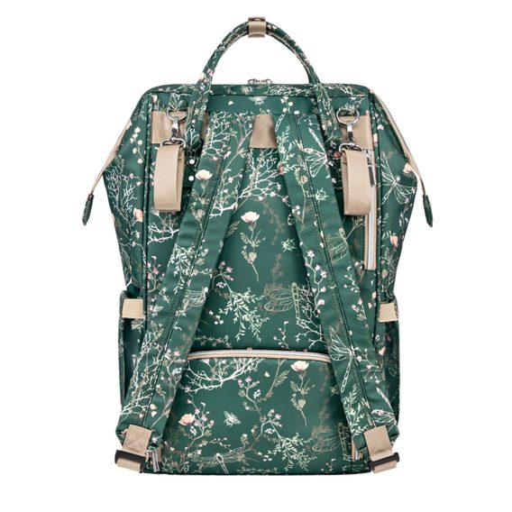 KikkaBoo Přebalovací batoh Siena Luxe Secret Garden Deep Green